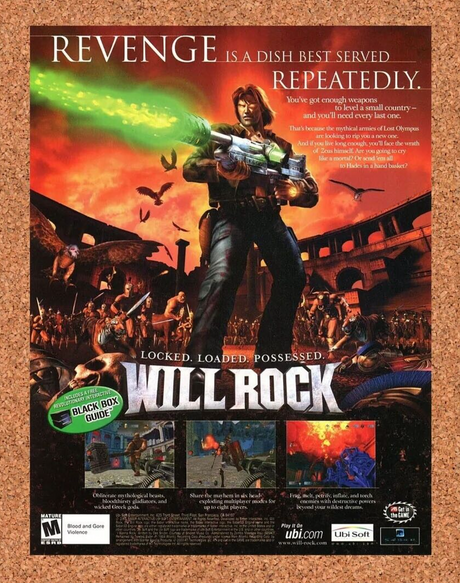 Will Rock PC Original 2005 Ad Authentic Funny RTS Video Game UbiSoft Promo Art