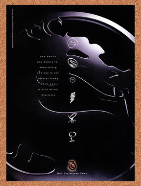 1995 Mortal Kombat 3 #9 Original Advertisement / Retro Wall Art v6