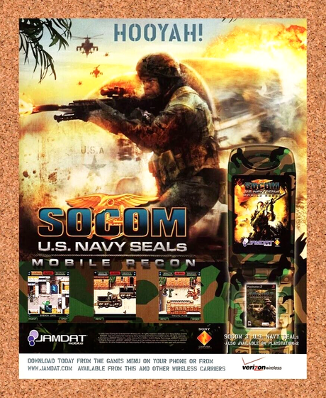 Socom US Navy Seals Mobile Original 2007 Ad Authentic Obscure Video Game Promo