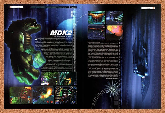 MDK 2 Dreamcast Original 1999 Vintage Ad - Video Game Review Promo