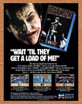 Batman Commodore-64 Original 1990 Vintage Ad - Video Game Promo