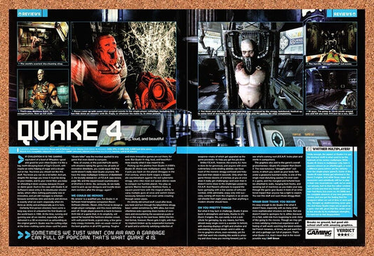 Original 2005 Quake 4 PC Vintage Print Ad - Video Game Review Promo Wall Art 2
