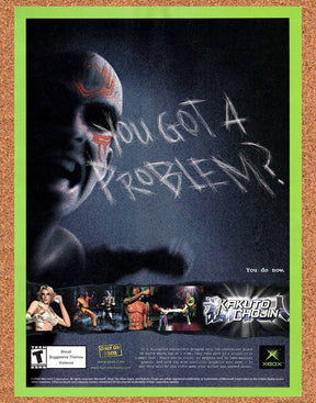 Kakuto Chojin Xbox Original 2003 Vintage Ad - Video Game Promo
