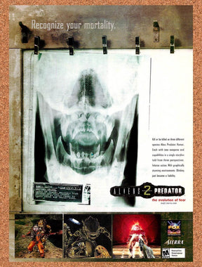 2001 Alien vs Predator 2 X-Ray PC Original Advertisement / Retro Promo v1