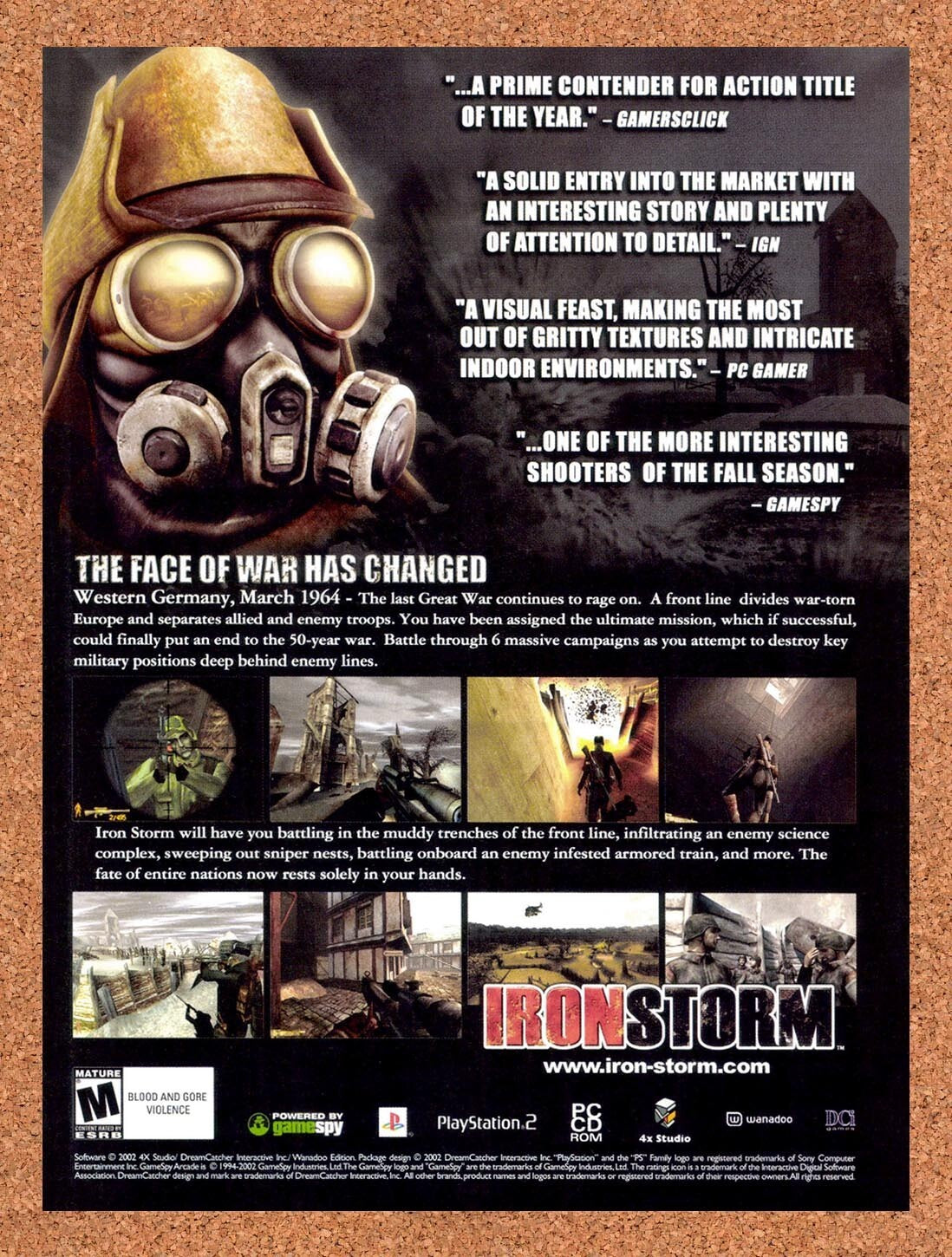 2002 Iron Storm PC Original Advertisement / Retro Wall Art v3