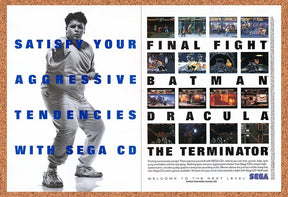 1993 Sega CD Console Original Advertisement / Retro Wall Art v6