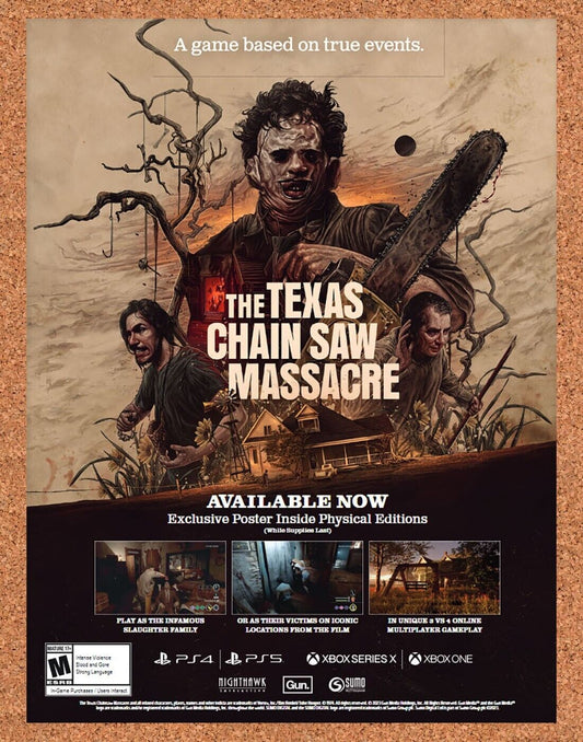 Texas Chainsaw Massacre PS5 Original 2022 Vintage Ad - Video Game Promo