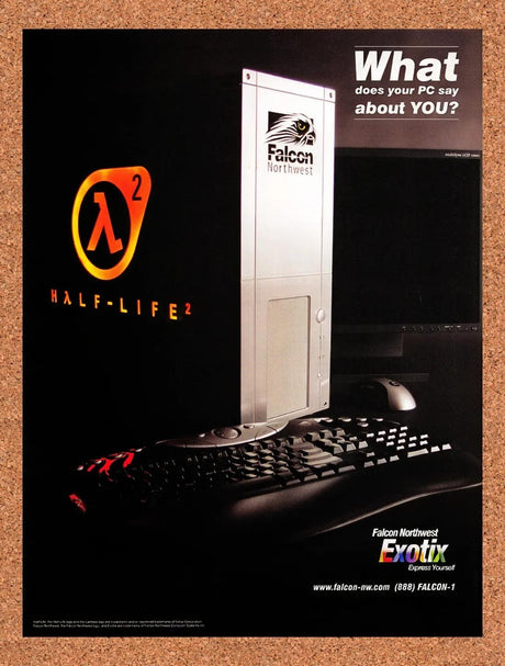 2003 Half-Life 2 Falcon Northwest Original Advertisement / Retro Promo v8
