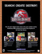 Jurassic Park III GBA Original 2003 Ad Authentic Konami Horror Video Game Promo