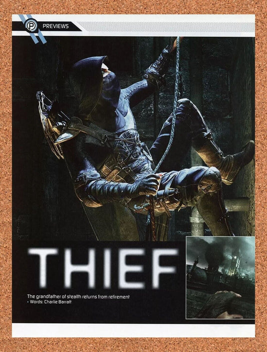 Thief PS4 Original 2014 Ad Authentic Eidos Stealth Video Game Promo