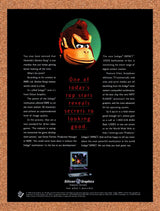 1996 Donkey Kong Silicon Graphics Indigo Original Advertisement / Retro Promo v1
