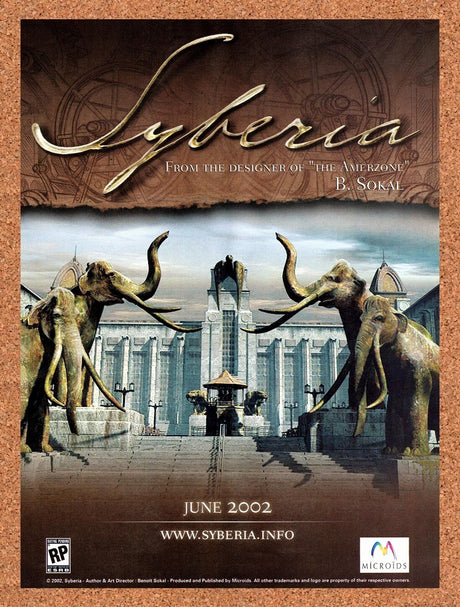 2002 Syberia PC Original Advertisement / Retro Promo v1