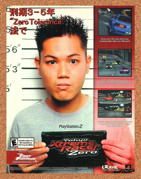 Tokyo Xtreme Racer Zero PS2 Original 2007 Ad Authentic Funny Video Game Promo