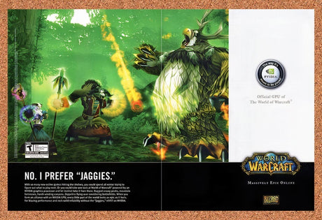 2005 World Of WarCraft nVidia Original Advertisement / Retro Promo v18