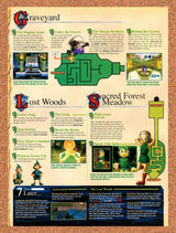 1999 Zelda Ocarina Of Time Graveyard - Sacred Forest Original Ad / Promo vr6
