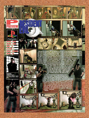 1995 Resident Evil PS1 Original Advertisement / Retro Promo vr5