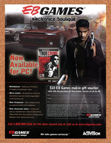 True Crime Streets Of LA PC Original 2006 Ad Authentic EB Games Video Game Promo