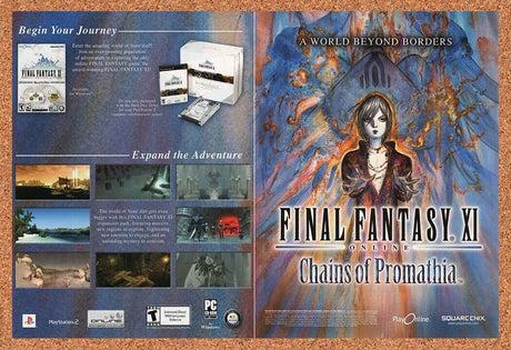 Final Fantasy X1 PC Chains Promathia Original 2006 Ad Authentic Game Art Promo