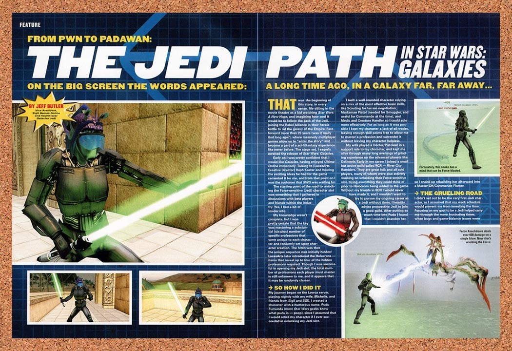 2004 Star Wars Galaxies PC Original Advertisement / Retro Promo vr1