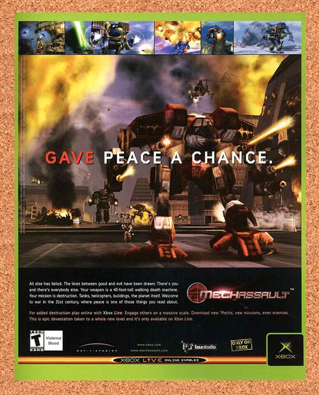 MechAssault Xbox Original 2006 Ad Authentic Day 1 Mech Combat Video Game Promo