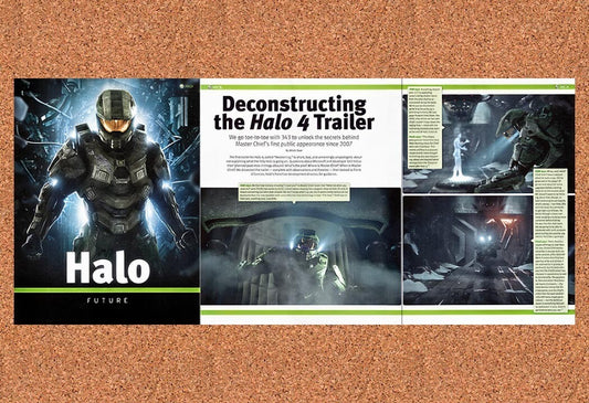 2010 Halo Story Halo's Future Original 3-Part Advertisement / Retro Wall Art v18