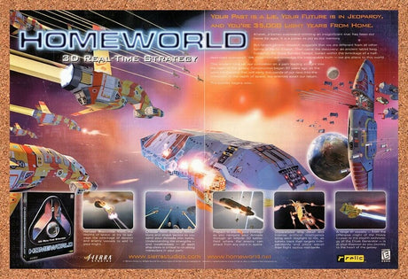 1999 Homeworld PC Original Advertisement / Retro Wall Art v1
