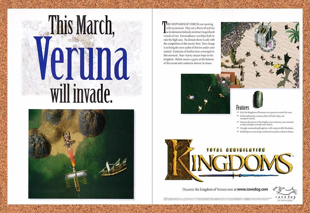 1999 Total Annihilation Kingdoms Veruna Original Advertisement / Retro Promo v5