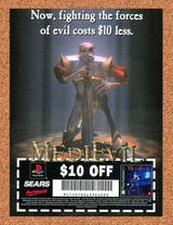 Medieval Sears PS1 Original 1998 Ad Authentic Sears Funtronics Rebate Promo