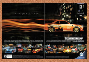 2003 Need For Speed Underground PS2 Original Advertisement / Retro Promo v1