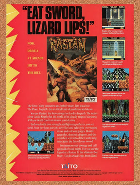 1990 Rastan IBM Original Advertisement / Retro Wall Art v1