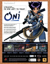 Oni PS1 Original 2003 Print Ad Authentic Rockstar Anime Video Game Art Promo