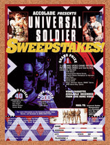 1992 Universal Soldier Video Game Sweepstakes Original Advert / Retro Promo v1