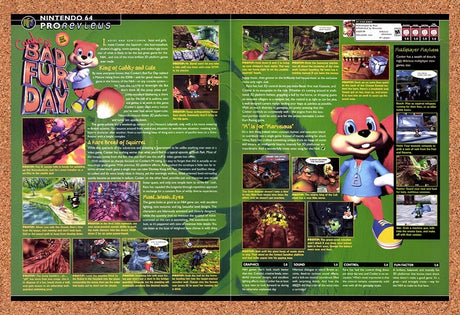 2001 Conker's Bad Fur Day N64 Original Advertisement / Retro Promo vr2
