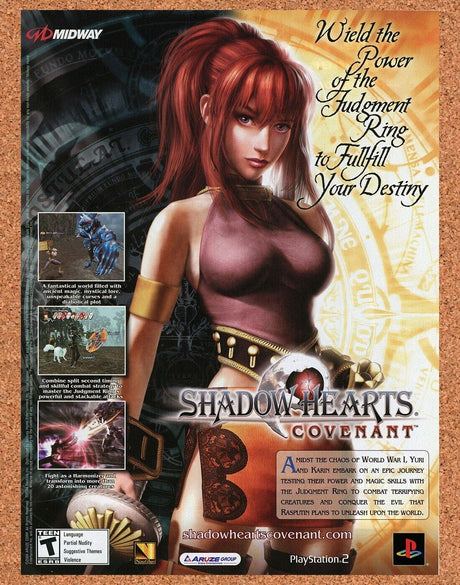Shadow Hearts Covenant PS2 Original 2004 Ad Authentic Video Game Art Promo
