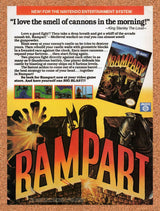 1992 Rampart NES Original Advertisement / Retro Wall Art v1