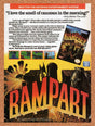 1992 Rampart NES Original Advertisement / Retro Wall Art v1