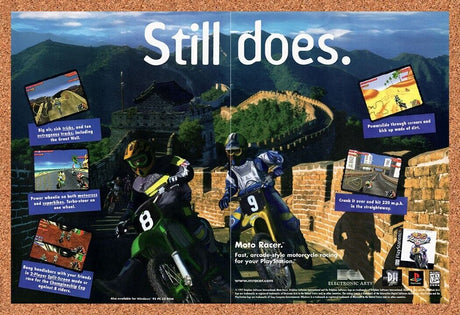 1997 Moto Racer PS1 Original Advertisement / Retro Wall Art v1