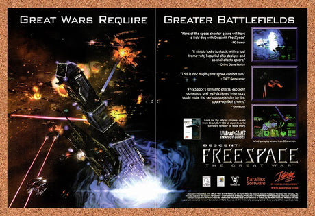 1998 Descent FreeSpace The Great War PC Original Advertisement / Retro Promo v2