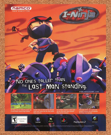 I-Ninja PS2 Original 2005 Ad Authentic Namco Action-Adventure Video Game Promo