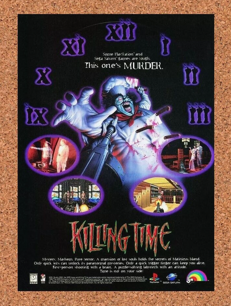 Killing Time 3DO Original 1997 Ad Authentic PS1 Saturn Video Game Promo