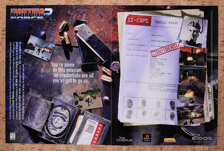1999 Fighting Force 2 Dreamcast Original Advertisement / Retro Wall Art v3