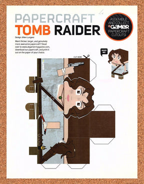 Tomb Raider PaperCraft Original 2013 Ad Authentic Video Game Collectible Promo