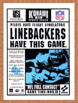 1995 Konami XXL Sports Series NFL Full Contact Original Advertisement / Promo v1