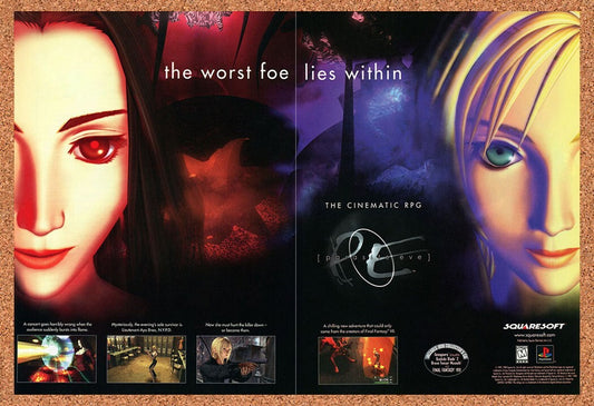 1996 Parasite Eve PS1 Original Advertisement / Retro Wall Art v1