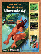 Tarzan N64 Original 2000 Vintage Ad - Video Game Art Promo
