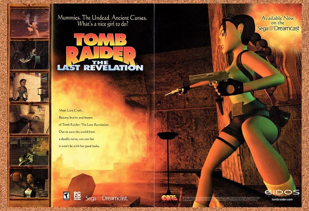 Tomb Raider The Last Revelation Dreamcast Original 1999 Vintage Ad - Game Promo