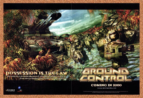 Ground Control PC Original 2002 Print Ad Authentic Sierra Video Game Promo v2
