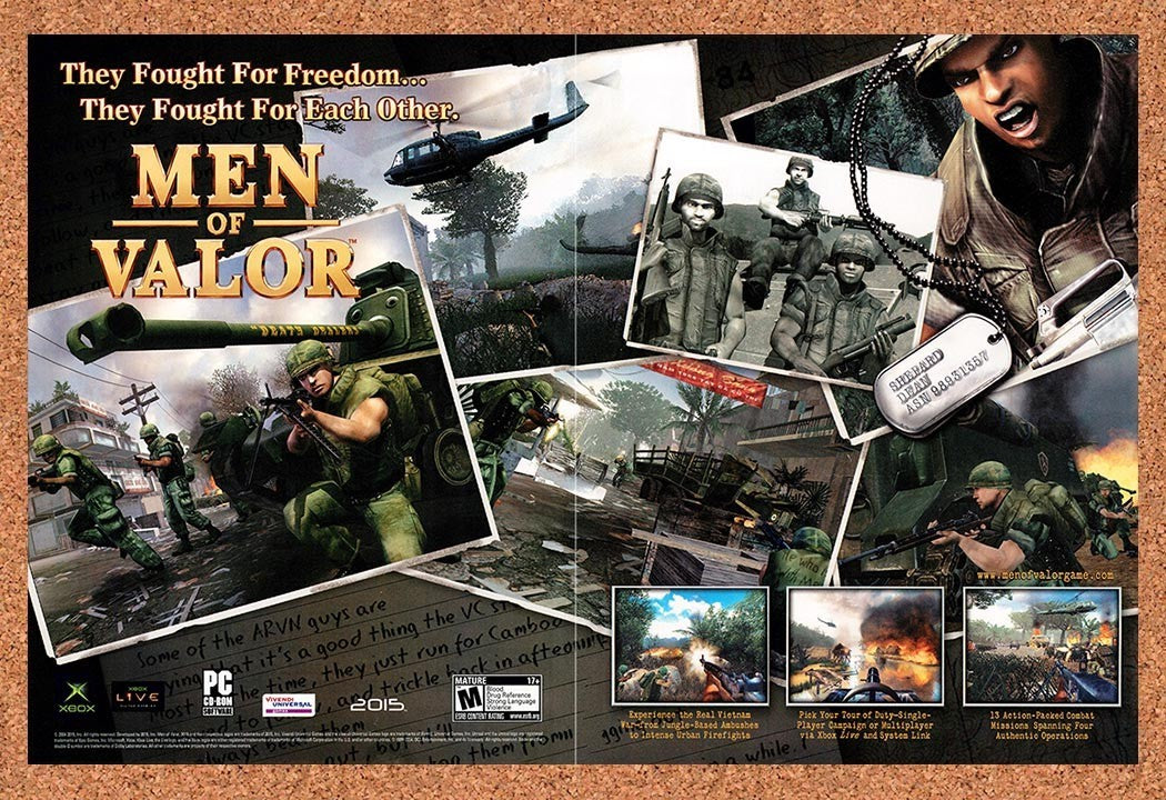 2004 Men Of Valor PC Original Advertisement / Retro Promo v1