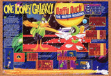 1993 Daffy Duck The Marvin Missions SNES Original Ad / Retro Wall Art v1
