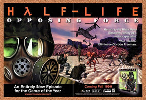 1999 Half-Life Opposing Force PC Original Advertisement / Retro Wall Art v2